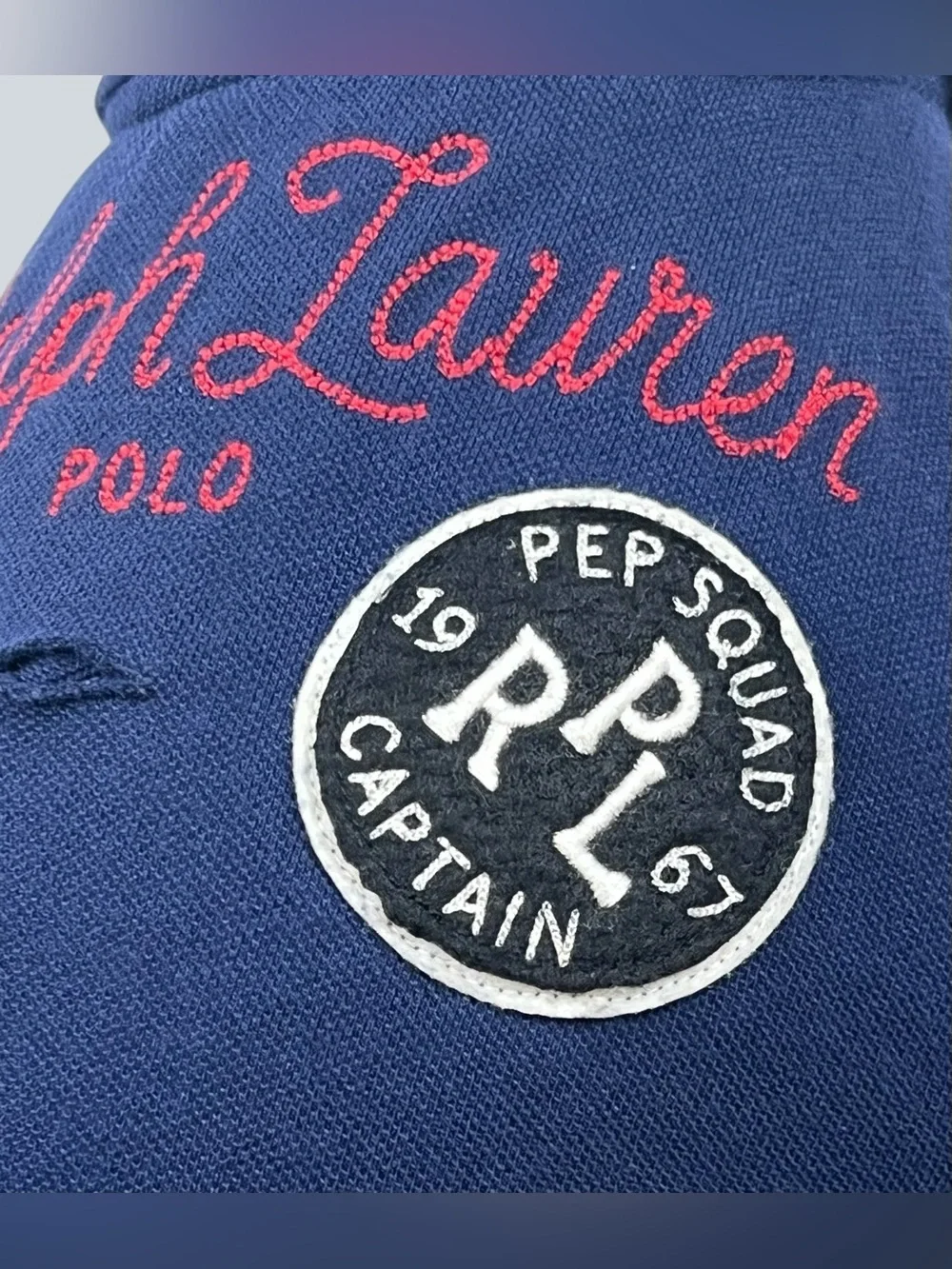 Polo Ralph Lauren Blue Short Sleeved Pique Patch Polo Shirt For Dogs Size M